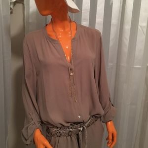 Beige Short Romper